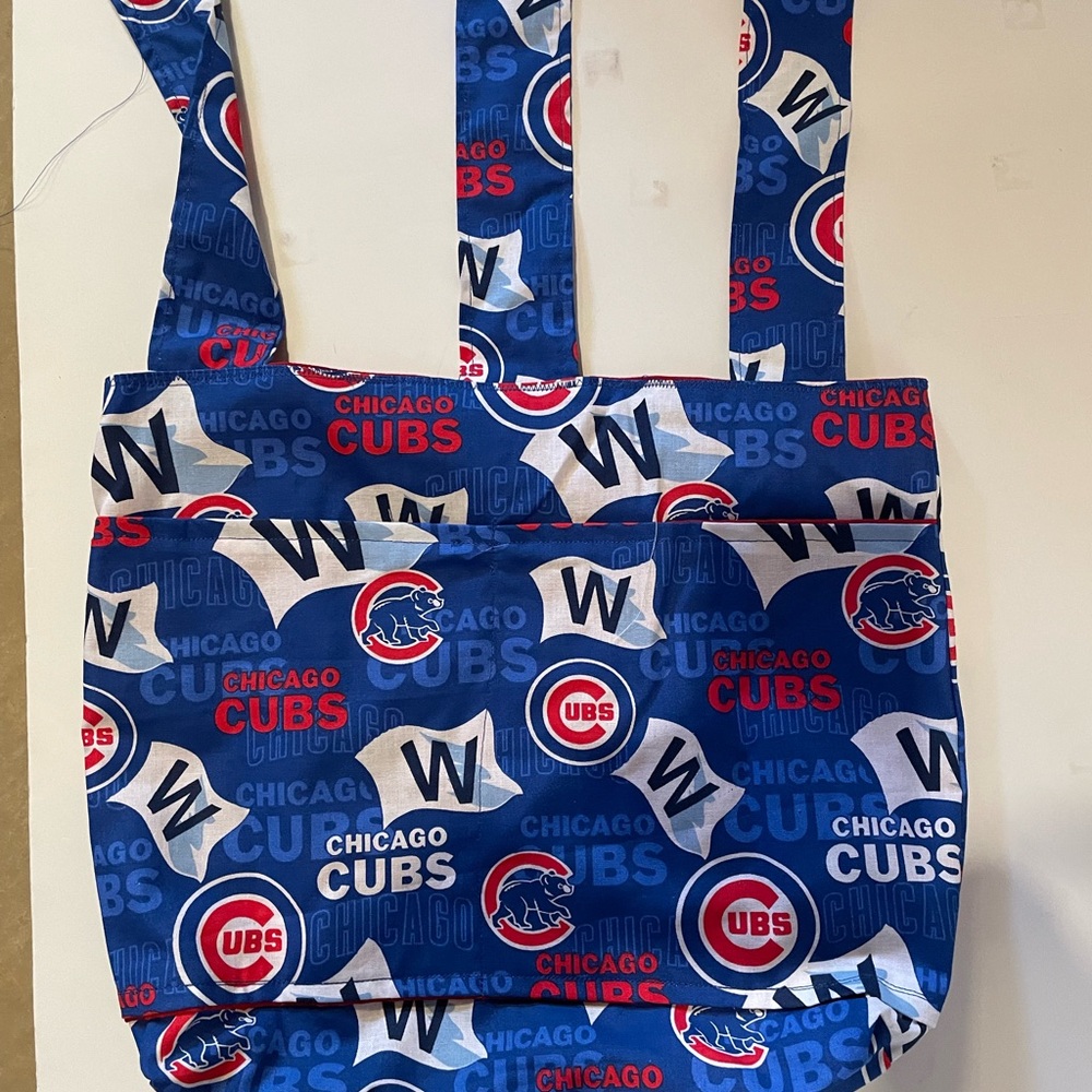 Chicago Cubs Logo Attachable Walker Tote Bag - Blue & Red MLB Design